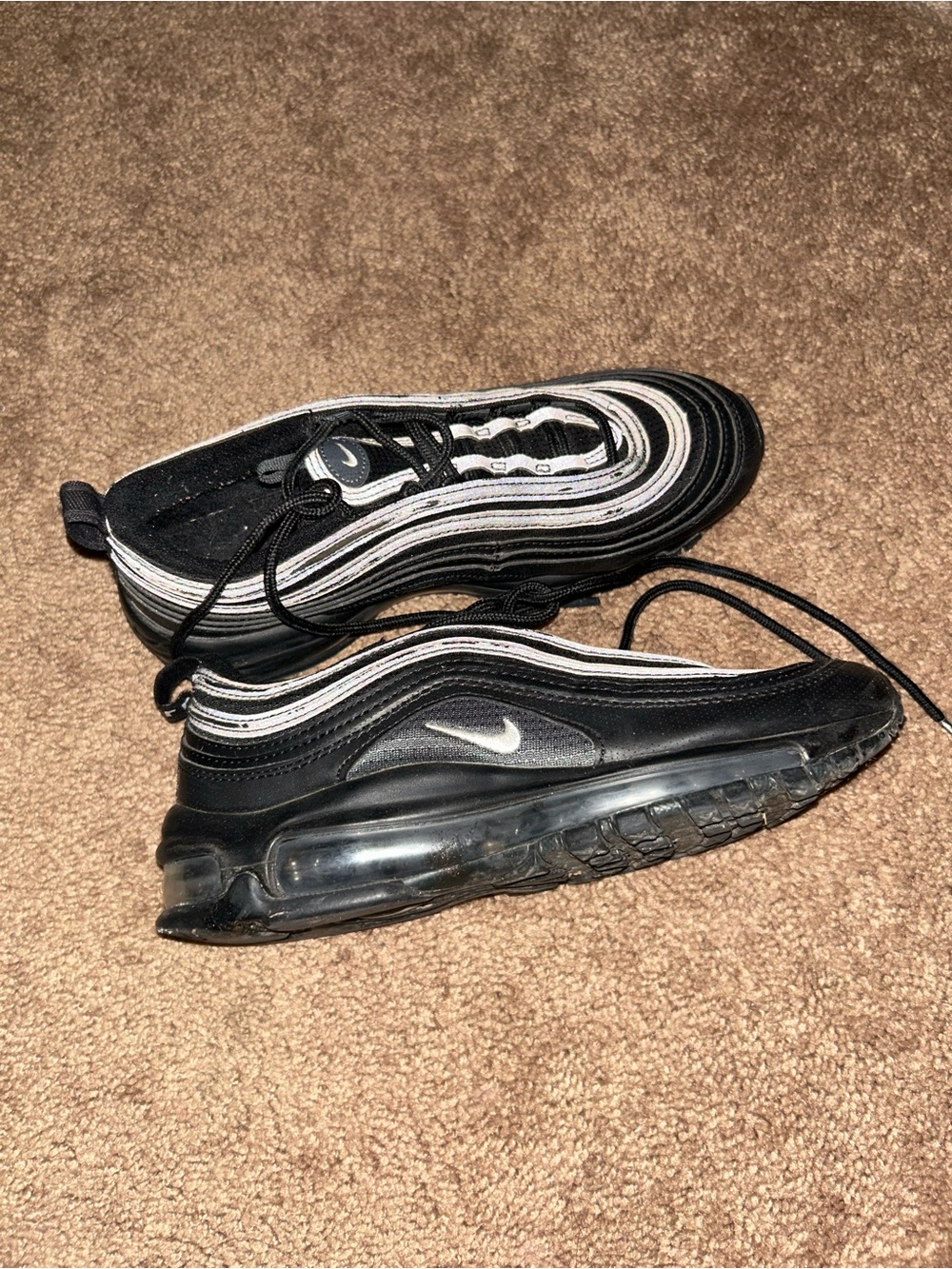 Nike Kids Black and White Air Max 97 Sneakers